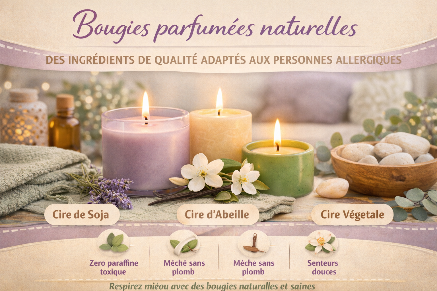 bougies parfumées naturelles